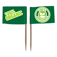 One Tree Flag Picks "100% Organic" 65mm Pkt of 200
