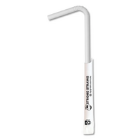 Eco-Straw White Paper 4 Ply Flexi Straw Individually Wrapped Ctn of 1000