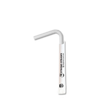 Eco-Straw White Paper Short 4 Ply Flexi Straw Individually Wrapped Ctn of 2000