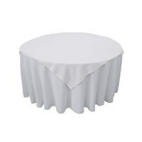 White Square Overlay 90x90cm 100% Jet Spun Polyester Bundle of 5