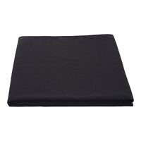 Black Square Table Cloth 224x224cm 100% Jet Spun Polyester