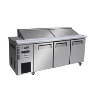 Sandwich Prep 3 Door S/S Fridge 460L 1800mm
