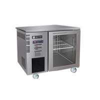 UnderBench Glass Door S/S Fridge 160L 900mm