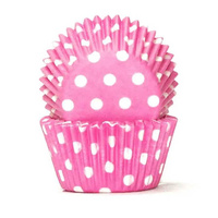 Cake Craft Cupcake Cases Pastel Pink Polka Dot Pkt of 100 (#408)