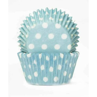 Cake Craft Cupcake Cases Pastel Blue Polka Dot Pkt of 100 (#408)