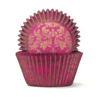 Cake Craft Cupcake Cases Pink & Gold High Tea Pkt of 100 (#408)
