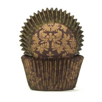 Cake Craft Cupcake Cases Brown & Gold High Tea Pkt of 100 (#408)