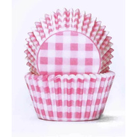 Cake Craft Cupcake Cases Pastel Pink Gingham Pkt of 100 (#408)