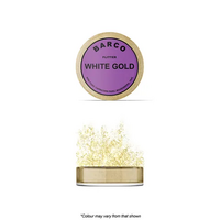 Barco Edible Cake Flitter / Glitter White Gold 10mL (Purple Label)