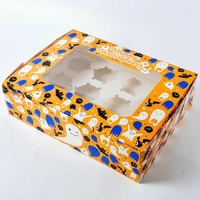 Halloween 12 Cavity Cupcake Box, Pk of 10