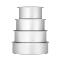 Cake Craft Aluminium Cake Pan Round 6, 8, 10, 12" Set of 4