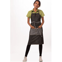 Chefworks Manhattan Bib Apron Black