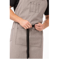 Chefworks Portland Chef's Bib Apron Black Stripes