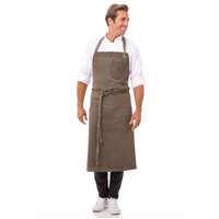 Chefworks Dorset Chefs Bib Apron Earth Brown