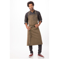 Chefworks Dorset Chefs Bib Apron- Golden Brown