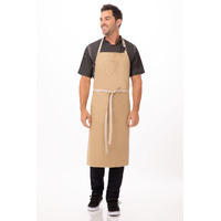 Chefworks Austin Bib Apron Natural