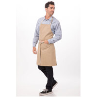 Chefworks Austin Bib Apron Natural