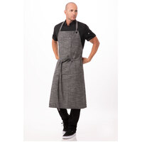 Corvallis Chefs Bib Apron Black Steel Grey