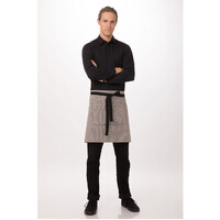 Chefworks Portland Half Bistro Apron Black stripes