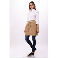 Chefworks Austin Half Bistro Apron Natural