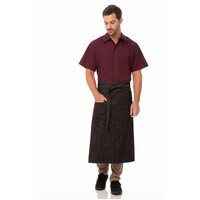 Chefworks Corvallis Bistro Apron Black Burgundy