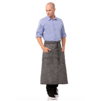 Chefworks Corvallis Bistro Apron Black Steel Grey