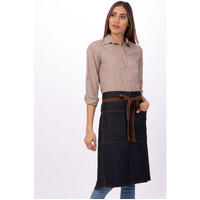 Chefworks Memphis Bistro Apron Indigo Blue