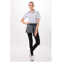 Chefworks Portland Waist Apron Indigo Blue Stripes