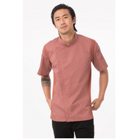 Chefworks Springfield Short Sleeve Chef Jacket Brick XS-3XL