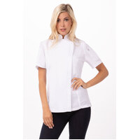 Chefworks Springfield Womens Short Sleeve Chef Jacket White XS - 3XL