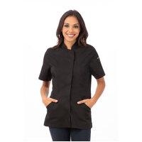 Chefworks Roxby Womens Chef Jacket Black XS-2XL