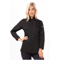 Chefworks Marrakesh V-Series Chef Jacket Black XS-2XL