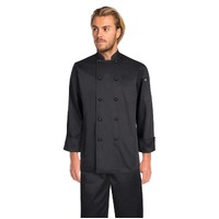 Chefworks Darling Chef Jacket Long Sleeve Black XS-3XL