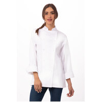 Chefworks Elyse Premium Cotton Chef Jacket White XS-3XL