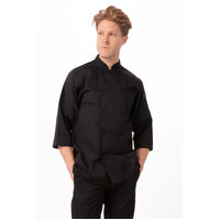 Chefworks Morocco Chef 3/4 Sleeve Jacket Black XS-3XL