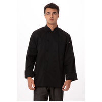 Chefworks Calgary Cool Vent Long Sleeve Chef Jacket Black XS-4XL