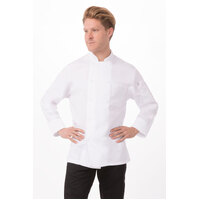 Chefworks Calgary Cool Vent Long Sleeve Chef Jacket White XS-4XL