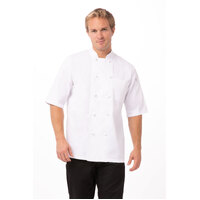 Chefworks Tivoli Chef Jacket Short Sleeve White XS-4XL