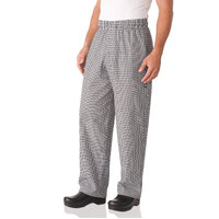 Chefworks Essential Baggy Zip-Fly Chef Pants Small Check XS-4XL