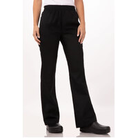Chefworks Essential Baggy Womens Chef Pants Black XS-3XL