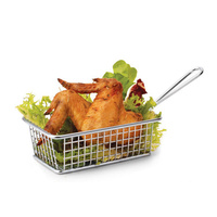 SALE Athena Fryer Style Serving Basket Rectangular 160x102mm