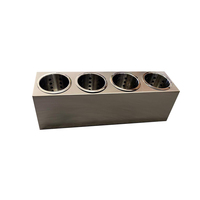 Cutlery Holder 1 Row 4 Holes w 4 Inserts