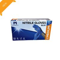 SALE Medium Blue Powder Free Nitrile Glove Pk of 100