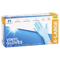 SALE Gloves, Blue Powder Free Vinyl Extra Large Pk of 100