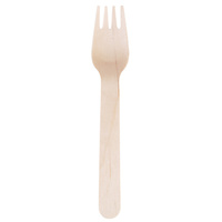 SALE One Tree Wooden Cutlery Fork 160mm Pkt of 25