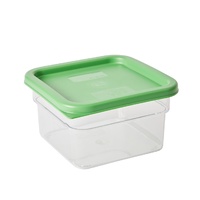 Square Storage Container, 1.9L with Green Lid