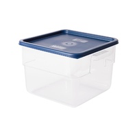 Square Storage Container, 17.2L with Blue Lid
