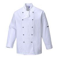 SALE Portwest Somerset Long Sleeve White Chef's Jacket Size Small