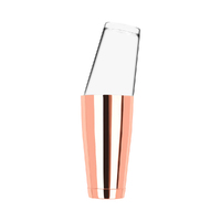 SALE Zanzi Boston Cocktail Shaker Rose Gold Base & Glass 700mL