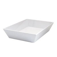 SALE Ryner Melamine Rectangular Deep Dish White 350x250x70mm